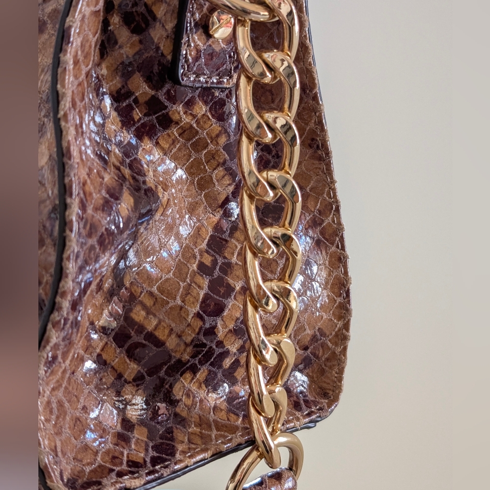 Michael Kors Hamilton Snake Print Satchel Bag - Picture 6 of 16
